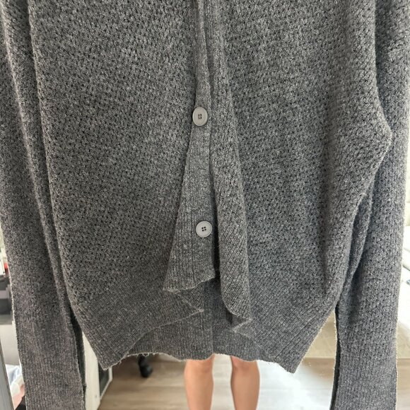 Michael Stars V-Neck Button Front Marled Gray Knit‎ Cardigan Size Small - Picture 4 of 9